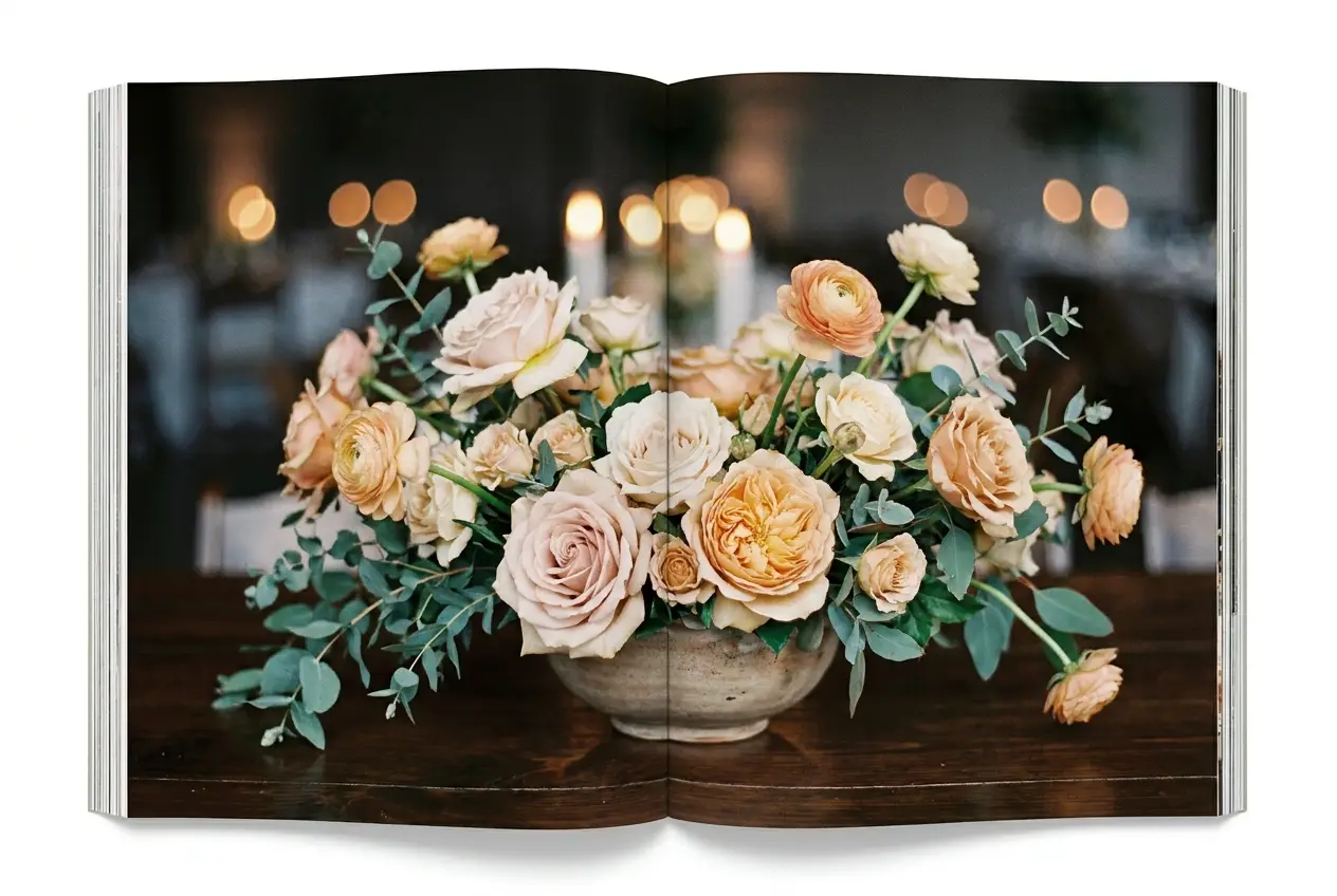 Centros de mesa y diseño floral de evento